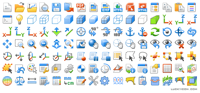 Icons for software of ESI Group