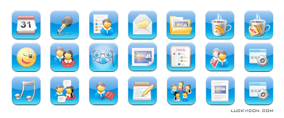 Set of icons for Web Interactive World